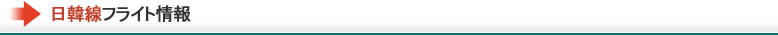 日韓線フライト情報